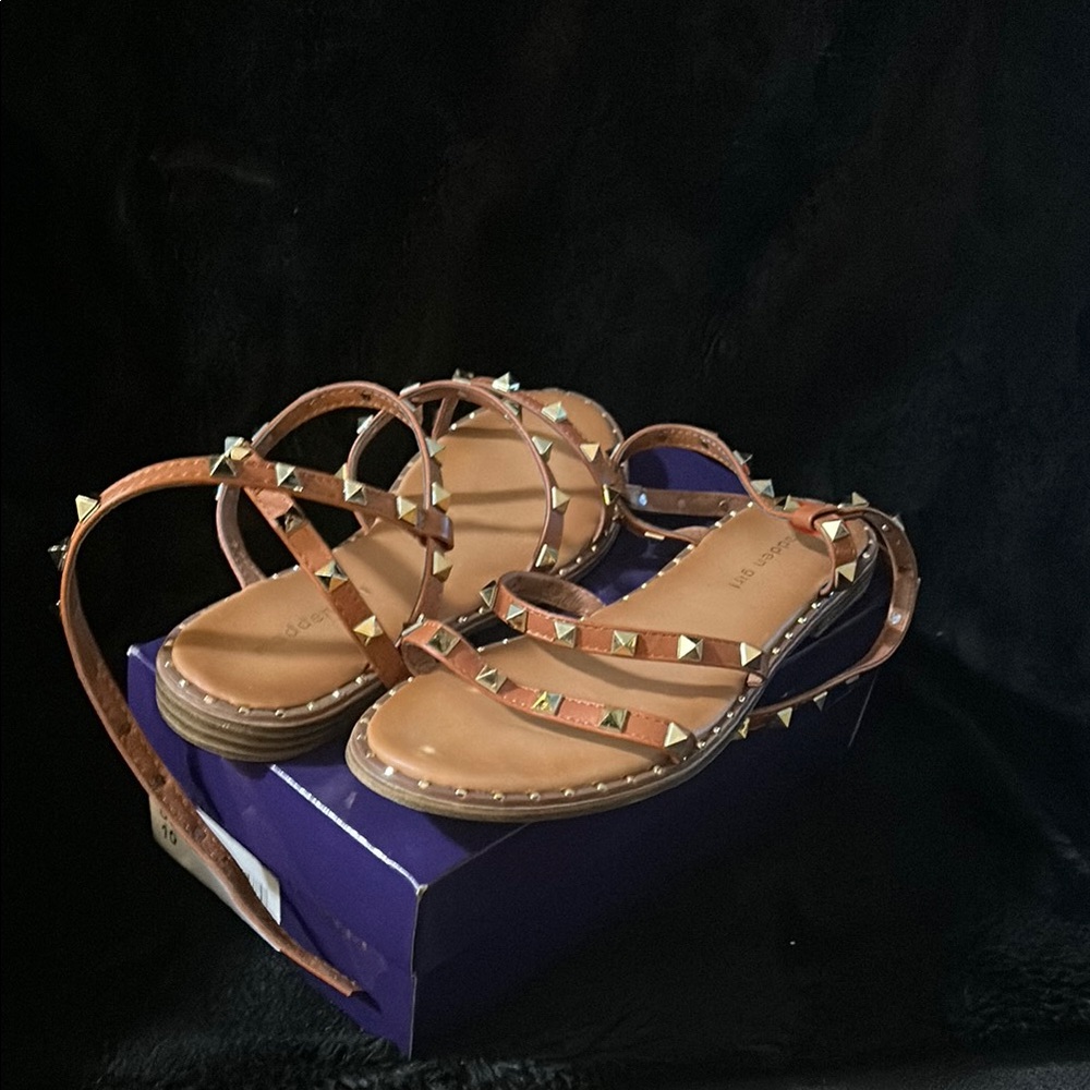 Valentino Rockstud Brown Sandals